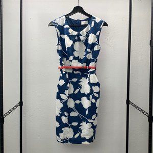 Brand new floral tank dress with red belt
